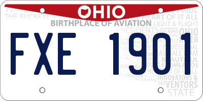 OH license plate FXE1901