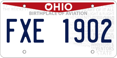 OH license plate FXE1902