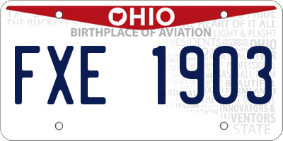 OH license plate FXE1903