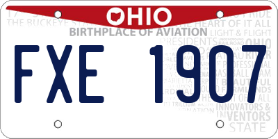 OH license plate FXE1907