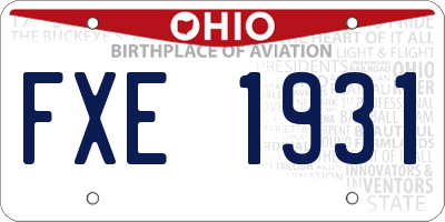 OH license plate FXE1931