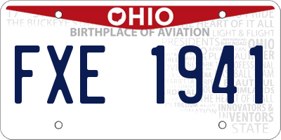 OH license plate FXE1941