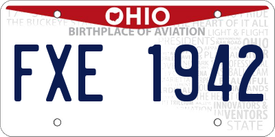 OH license plate FXE1942
