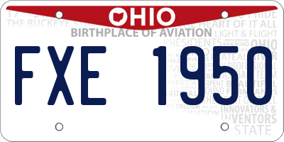 OH license plate FXE1950