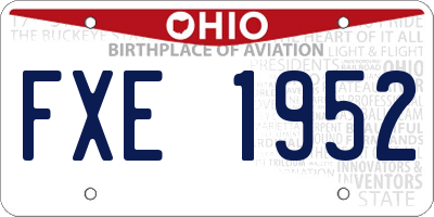 OH license plate FXE1952