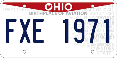OH license plate FXE1971