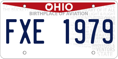 OH license plate FXE1979