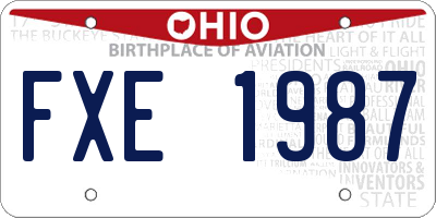 OH license plate FXE1987