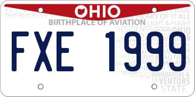 OH license plate FXE1999