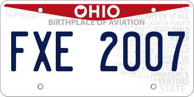 OH license plate FXE2007