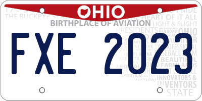 OH license plate FXE2023