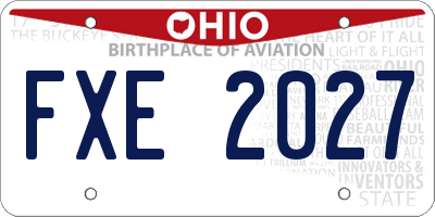 OH license plate FXE2027