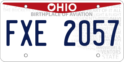 OH license plate FXE2057