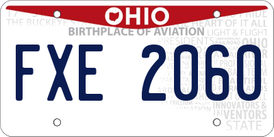OH license plate FXE2060