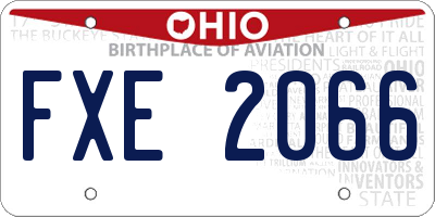 OH license plate FXE2066