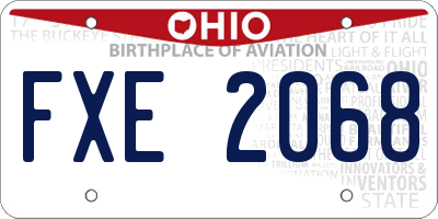 OH license plate FXE2068