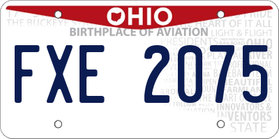 OH license plate FXE2075
