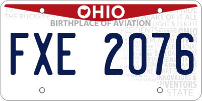OH license plate FXE2076