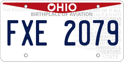 OH license plate FXE2079