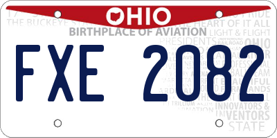 OH license plate FXE2082