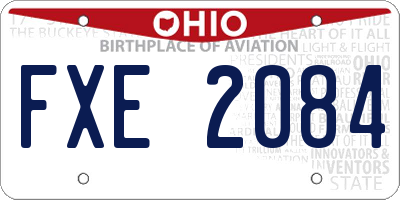OH license plate FXE2084