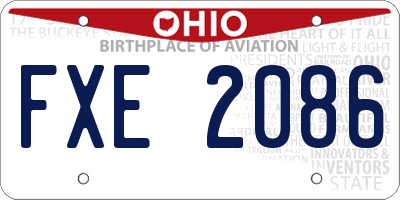 OH license plate FXE2086