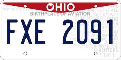 OH license plate FXE2091