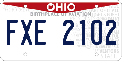 OH license plate FXE2102