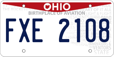 OH license plate FXE2108