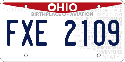 OH license plate FXE2109