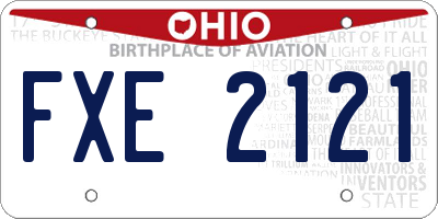 OH license plate FXE2121