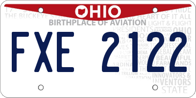 OH license plate FXE2122