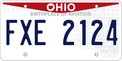 OH license plate FXE2124