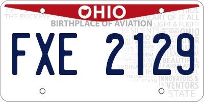 OH license plate FXE2129