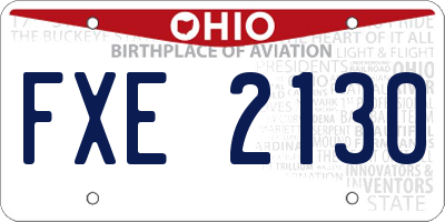 OH license plate FXE2130