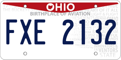 OH license plate FXE2132