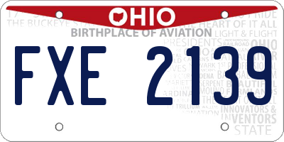OH license plate FXE2139