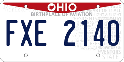 OH license plate FXE2140