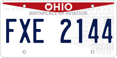 OH license plate FXE2144