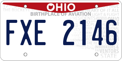 OH license plate FXE2146