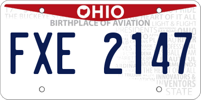 OH license plate FXE2147