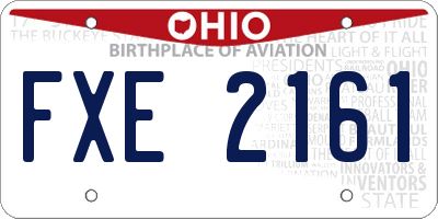 OH license plate FXE2161
