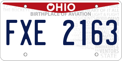 OH license plate FXE2163