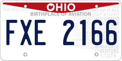 OH license plate FXE2166