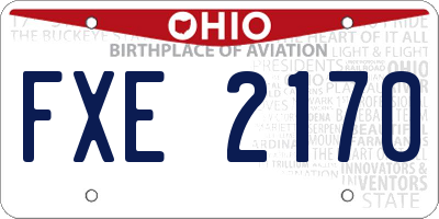 OH license plate FXE2170