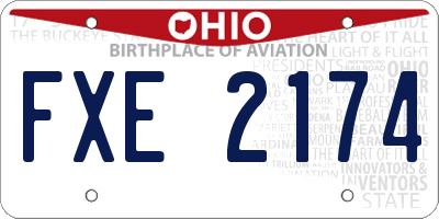 OH license plate FXE2174