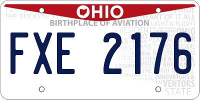 OH license plate FXE2176