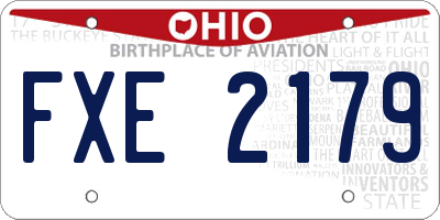 OH license plate FXE2179