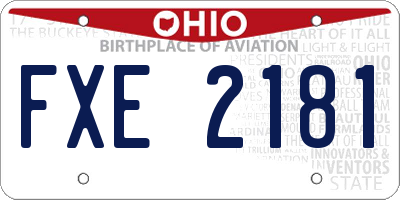 OH license plate FXE2181