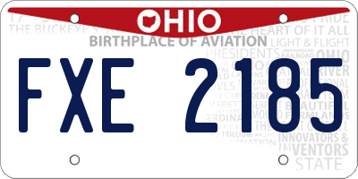 OH license plate FXE2185